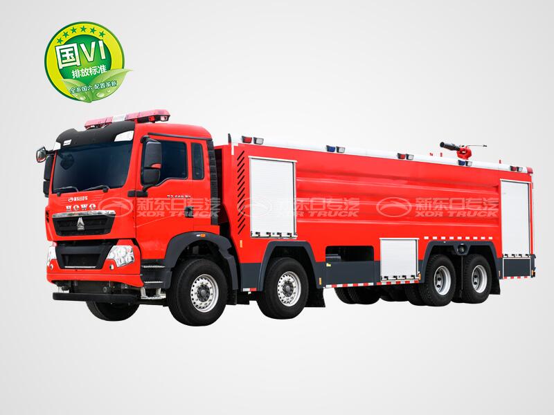 24噸泡沫消防車(chē)-國(guó)六24.0噸 豪沃前四后八泡沫消防車(chē) 外露罐